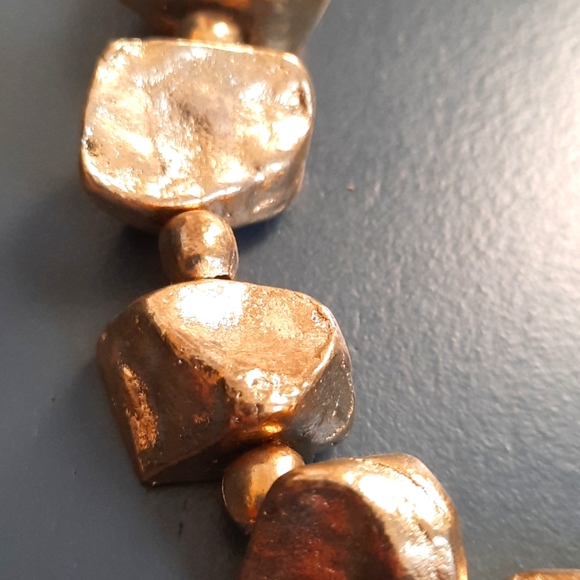 VINTAGE NECKLACE 'GOLD NUGGETS' - Picture 3 of 6